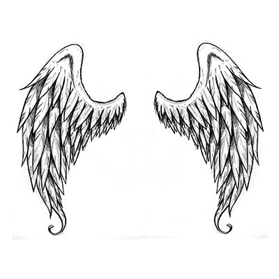 Small Angel Wing Ankle Design Fake Temporary Water Transfer Tattoo Stickers NO.10665